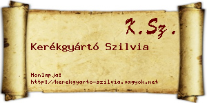 Kerékgyártó Szilvia névjegykártya